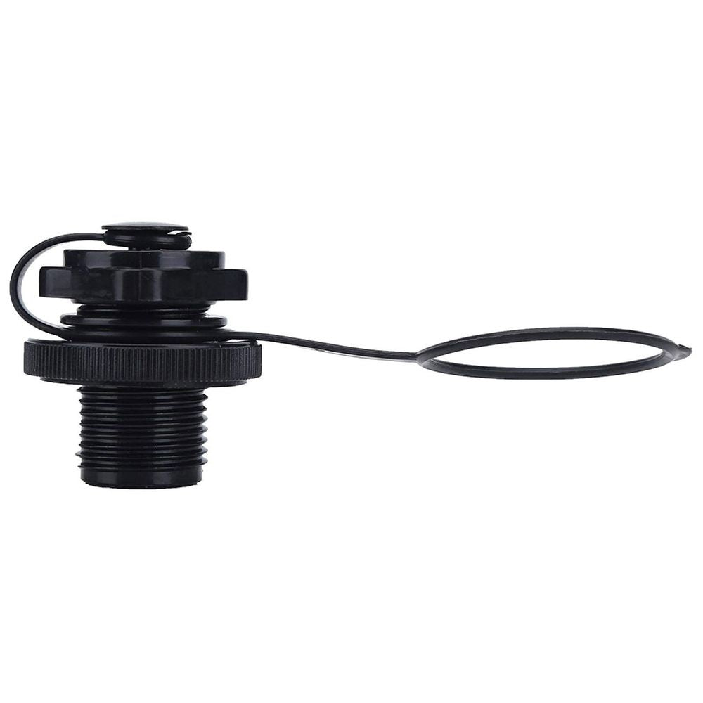 2Pcs Black Inflatable Boat Spiral Air Plug Replacement Valve Set for Kayaks, Rafts, and Airbeds Custom Kayak Hardware Kayaking