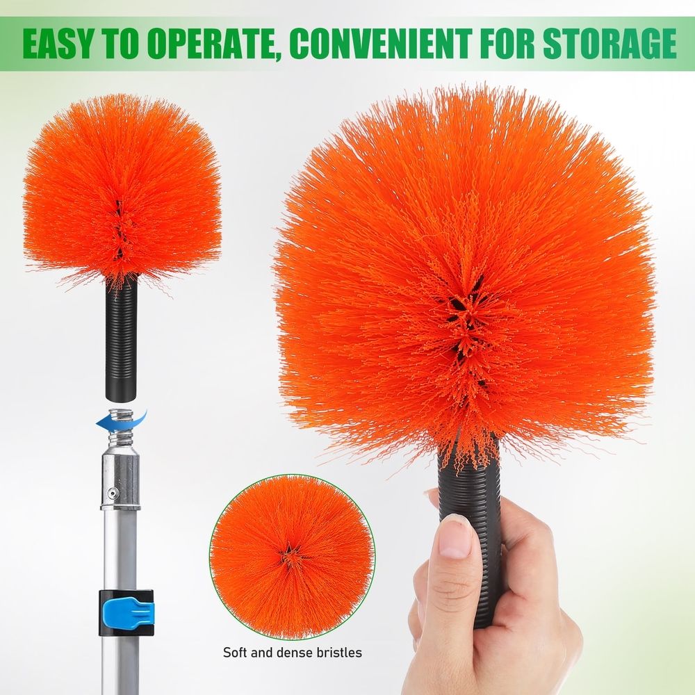 Duster Head Outdoor Dust Removal Orange Plastic Versatile Tool