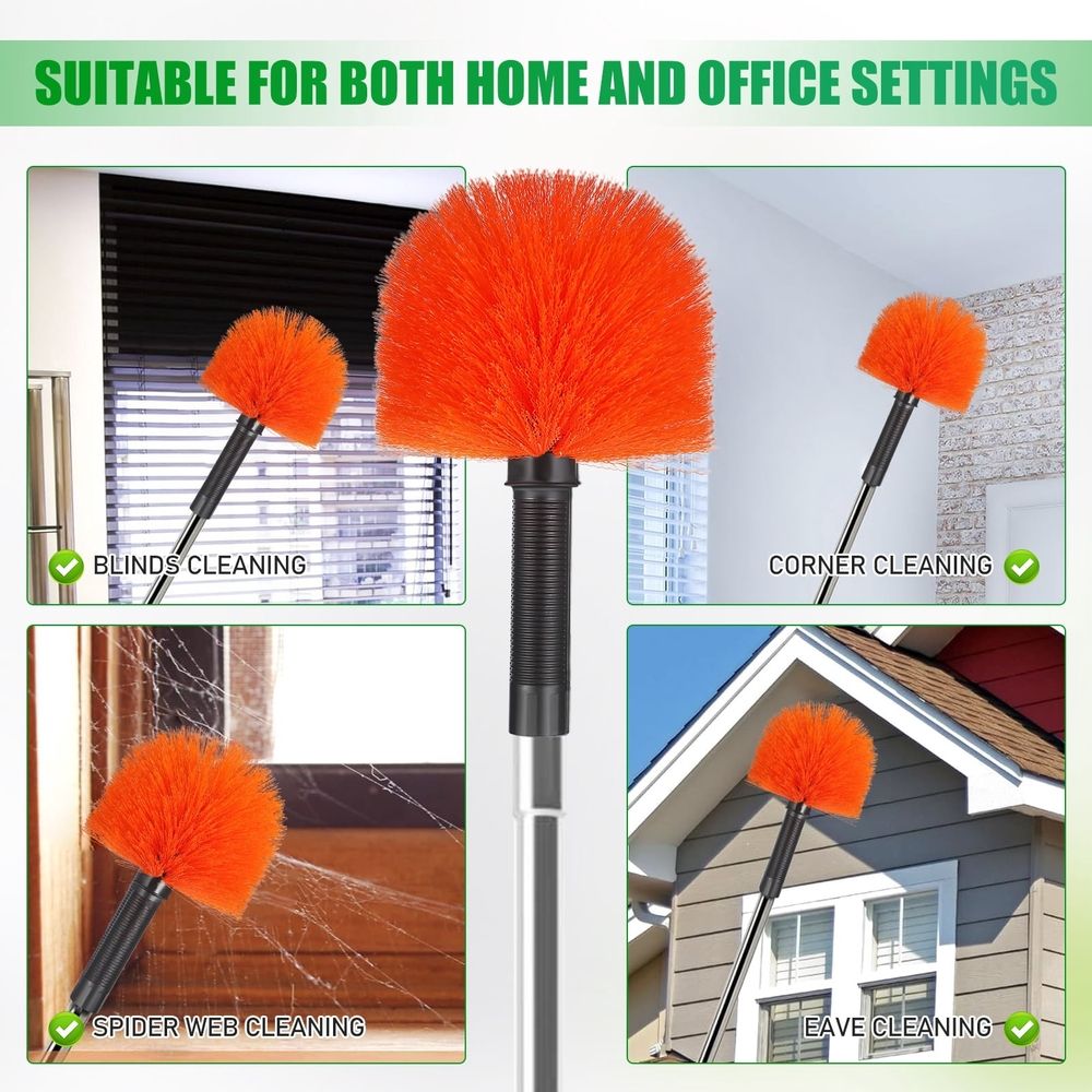 Duster Head Outdoor Dust Removal Orange Plastic Versatile Tool