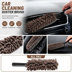 Car Cleaning Brush for Dust Removal Microfiber Detailing Brush for Automotive Interior Exterior Dash Vent Trim Cleaning Soft Bristles Duster Tool for Vehicle Care