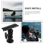 Black Adjustable Swivel Fish Finder Mount Holder for Fishing Boats and Marine Electronics