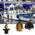 Heavy-Duty Black Rubber and Copper Boat Drain Plug for Marine Use and Daily Watercraft Maintenance