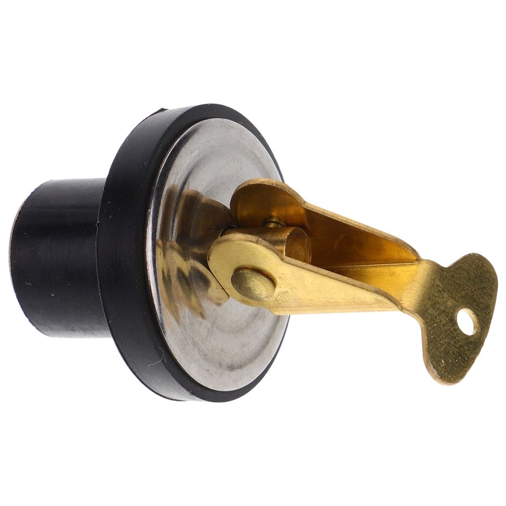 Heavy-Duty Black Rubber and Copper Boat Drain Plug for Marine Use and Daily Watercraft Maintenance