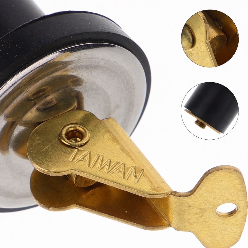 Heavy-Duty Black Rubber and Copper Boat Drain Plug for Marine Use and Daily Watercraft Maintenance