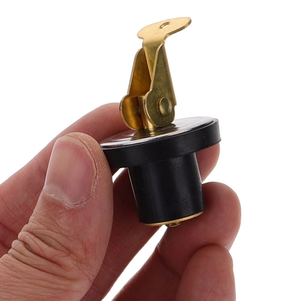 Heavy-Duty Black Rubber and Copper Boat Drain Plug for Marine Use and Daily Watercraft Maintenance