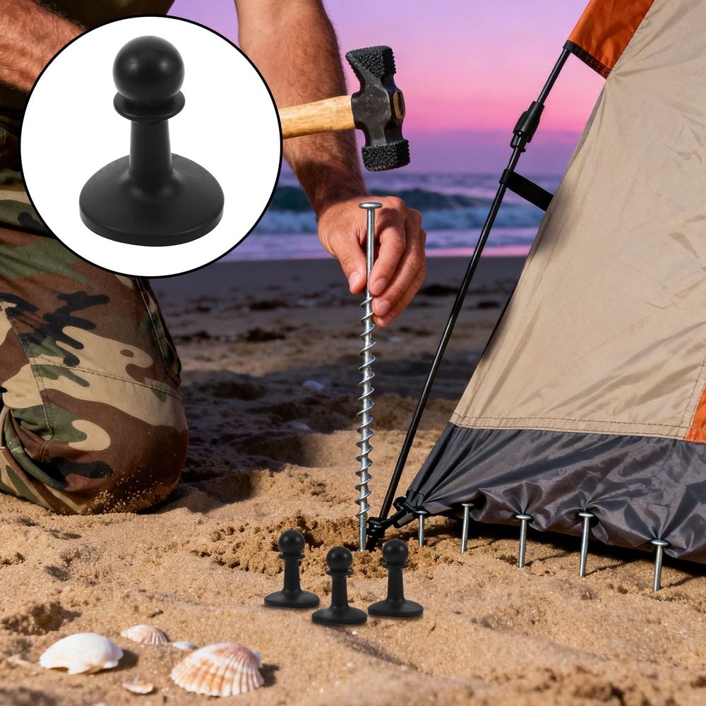 Outdoor Tent Poles Black Heavy Duty for Camping All-Weather Stability and Portable Convenience