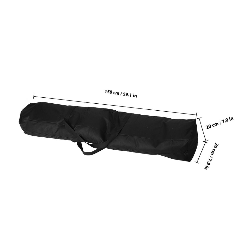 Black Outdoor Accessory Bag for Tent Poles and Camping Gear with Multifunctional Design