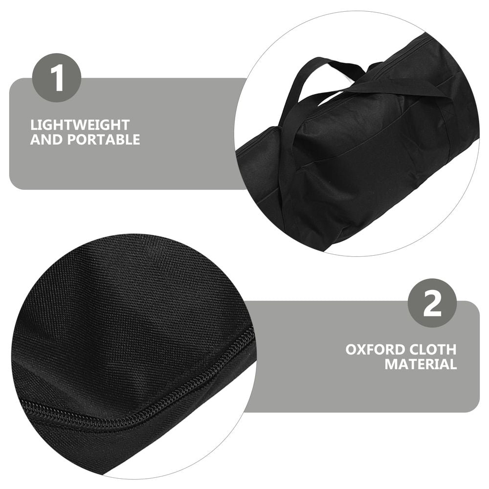 Black Outdoor Accessory Bag for Tent Poles and Camping Gear with Multifunctional Design