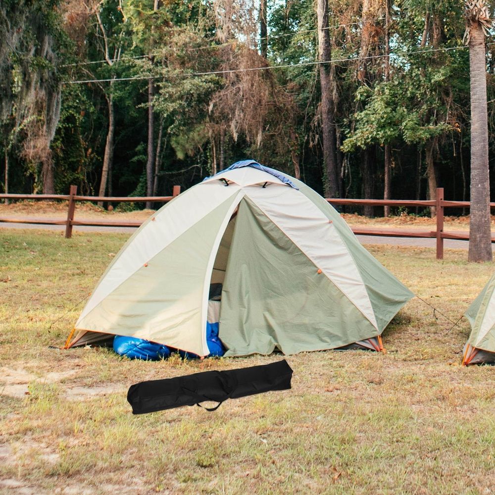 Black Outdoor Accessory Bag for Tent Poles and Camping Gear with Multifunctional Design