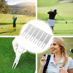 Golf Divot Repair Fork, Iron Material, Smooth Surface, Portable and Durable 6Pcs