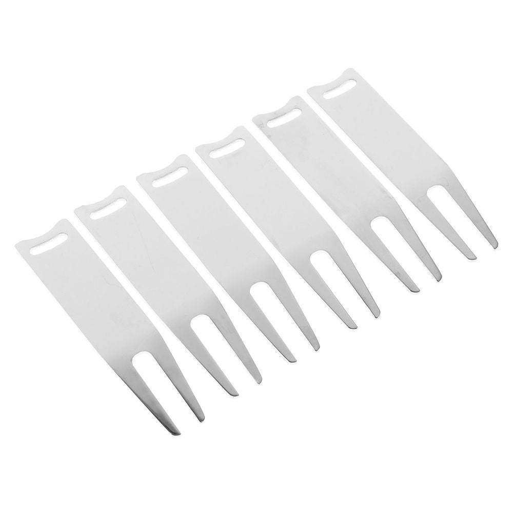 Golf Divot Repair Fork, Iron Material, Smooth Surface, Portable and Durable 6Pcs