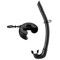 Roll-up Snorkel, Silicone Foldable Snorkel with Compact Storage Case, Freediving and Snorkeling Snorkel, Wet Breathing Tube for Freediving, Diving, and Snorkeling Black