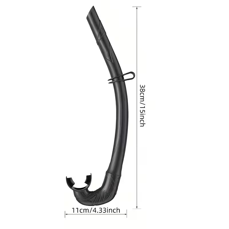 Roll-up Snorkel, Silicone Foldable Snorkel with Compact Storage Case, Freediving and Snorkeling Snorkel, Wet Breathing Tube for Freediving, Diving, and Snorkeling Black