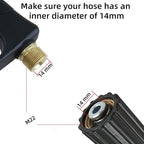 High Pressure Washer Gun 3000 PSI Max, Power Washer Short Gun with 1/4 Inch Quick Connector