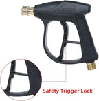 High Pressure Washer Gun 3000 PSI Max, Power Washer Short Gun with 1/4 Inch Quick Connector