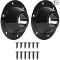 2-Pack Black Aluminum RV Table Base, Floor Mount Pedestal Stand with Mounting Screws for Camper Trailer