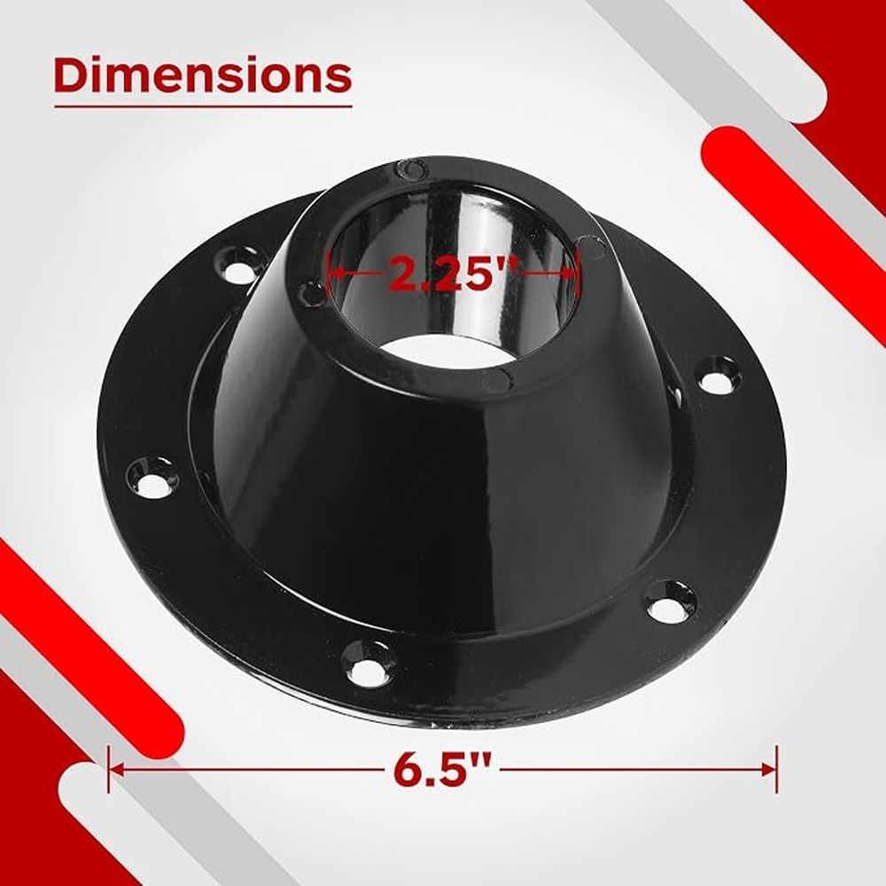 2-Pack Black Aluminum RV Table Base, Floor Mount Pedestal Stand with Mounting Screws for Camper Trailer