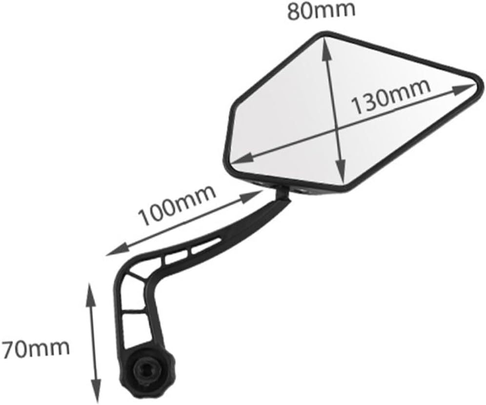 Universal Motorcycle Rearview Side Mirrors -(1 Pair) Bicycle Handlebar Mirrors for Mountain Bicycle Bike Ebike Scooter