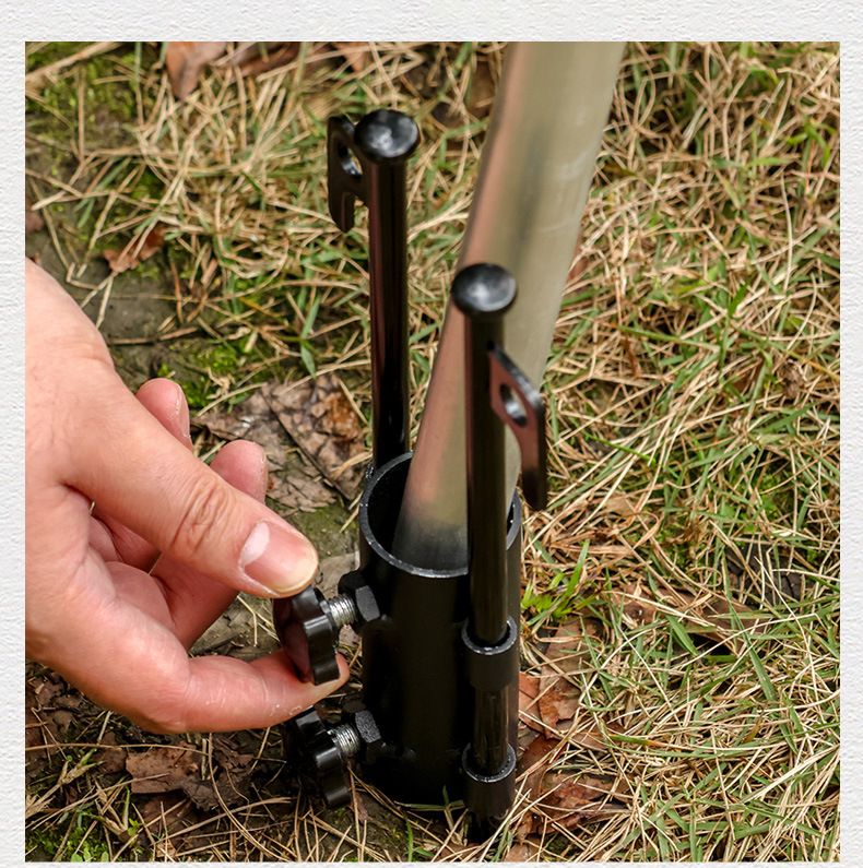 Tent Holder Camping Tent Pole Holder, Portable Tent Holder Tube Outdoor Reinforced Windproof Shade, Tarp Pole Holder for Camping,
