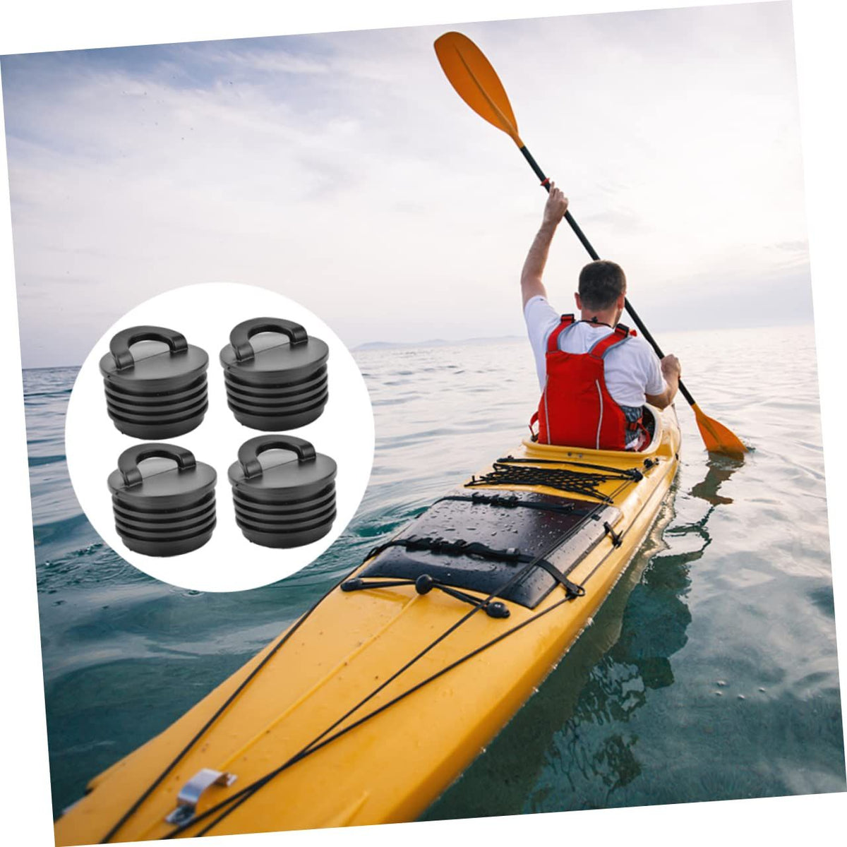 2 pcs Kayak Drain Plug Universal Boat Drain Plug Boat Scupper Stoppers Drain Holes Plugs Replacement Boat Supplies Marine Accessories