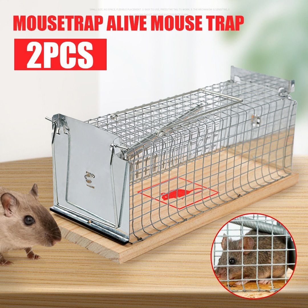 Rat Trap Professional Garden & Home Trap Set for Mice as Well as Rats Chipmunk Hamsters Animal Multiple Live Hunting Cage Box