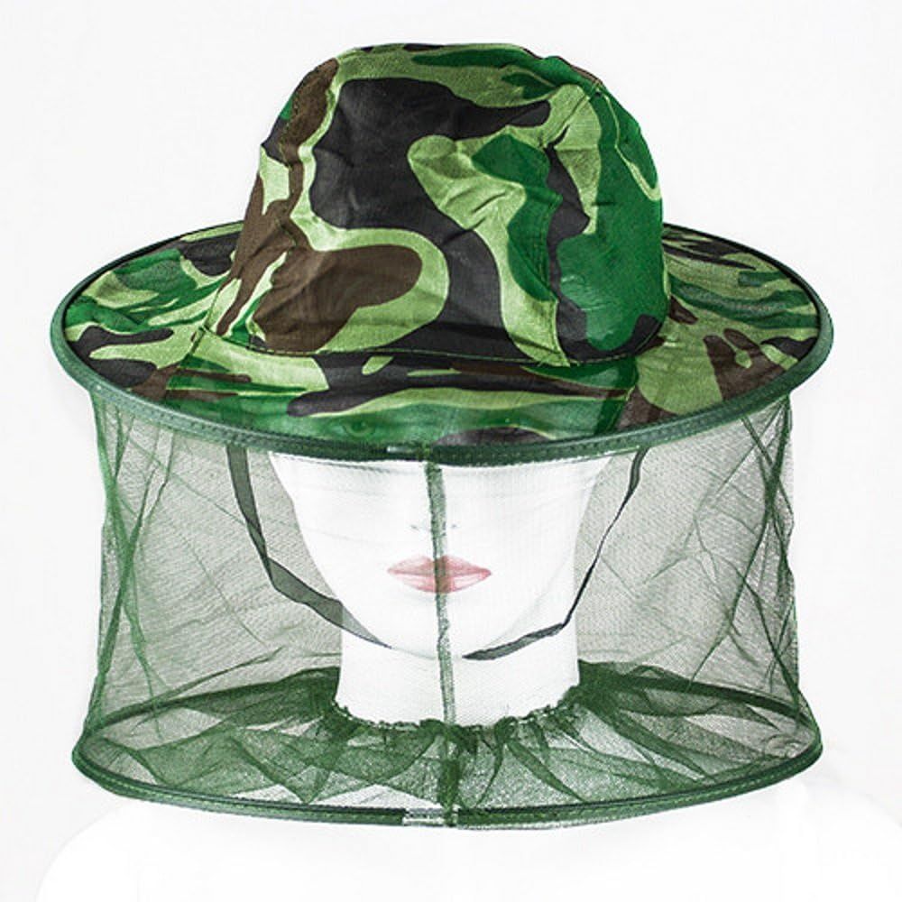 Camouflage Mosquito Insect Hat Bug Mesh Head Net Face Protector Beekeeping Outdoor Working Hunting Garden Supplies