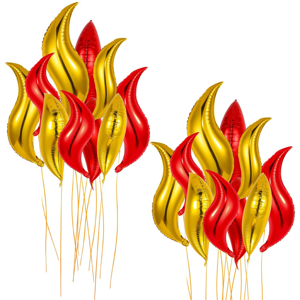 20 Pcs Fire Balloon 24 Inch Firefighter Birthday Party Decorations Fire Truck Birthday Party Supplies Fake Campfire for Hunting