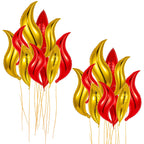 20 Pcs Fire Balloon 24 Inch Firefighter Birthday Party Decorations Fire Truck Birthday Party Supplies Fake Campfire for Hunting