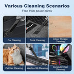 Cordless Handheld Vacuum Cleaner, 95000 Pa Car Cleaner, Built-in Brushless Motor, Dual Suction Mode, Rechargeable Ultralight