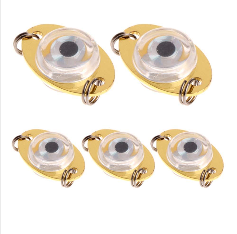 5pcs Mini Bright LED Deep Drop Underwater Diamond Fishing Flashing Light Bait Lure Squid Durable Practical Tool 4 * 2.5cm