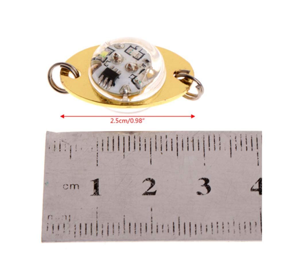 5pcs Mini Bright LED Deep Drop Underwater Diamond Fishing Flashing Light Bait Lure Squid Durable Practical Tool 4 * 2.5cm