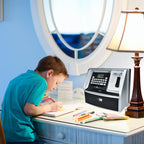 ATM Savings Bank with Debit Card, Electronic Piggy Bank for Real Money,  Targets Setting, Password Login (Black/Silver)