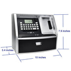 ATM Savings Bank with Debit Card, Electronic Piggy Bank for Real Money,  Targets Setting, Password Login (Black/Silver)