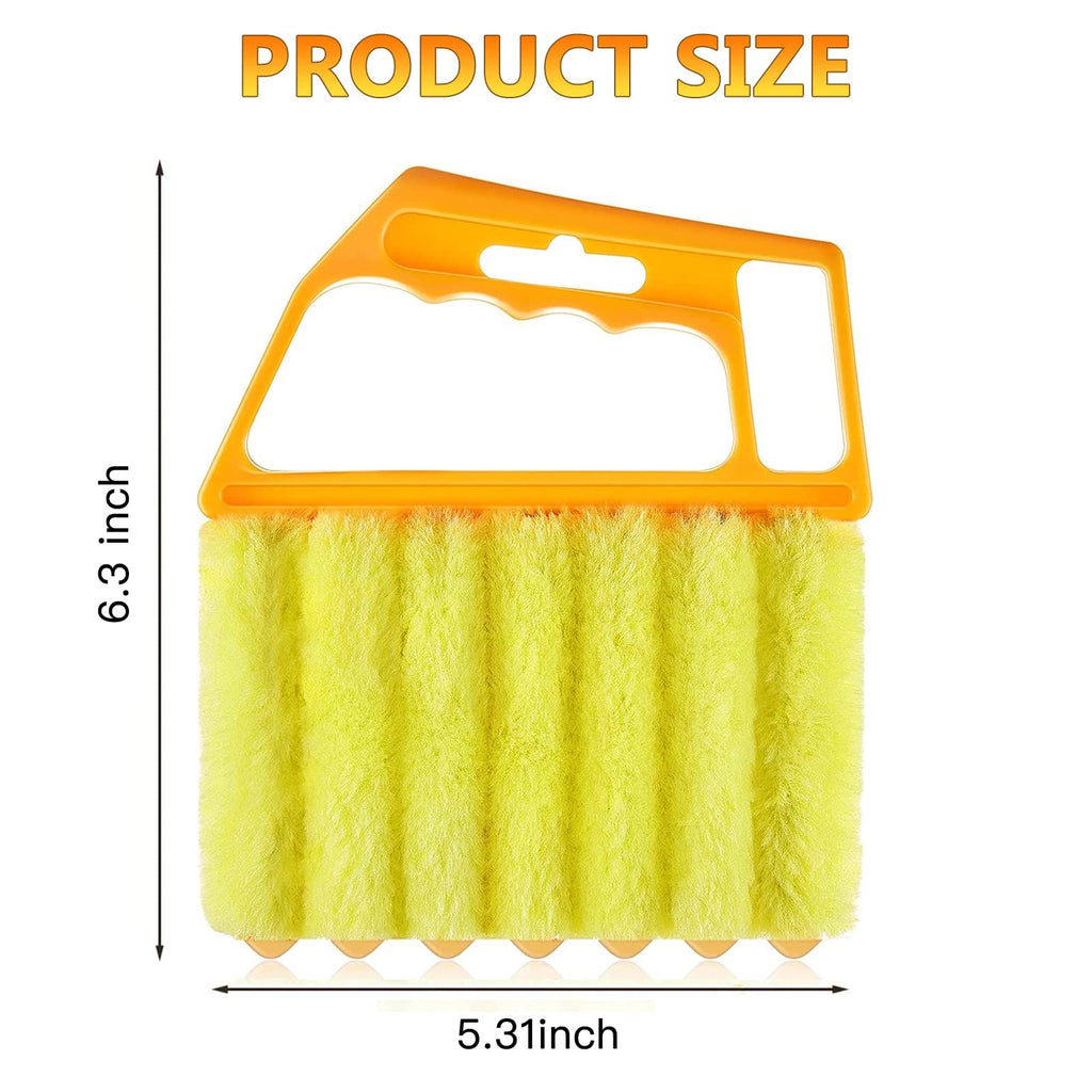 4 Pcs Blind Cleaner Duster Tool 7-Finger Dusting Cleaner Tool for Window & Air Conditioner Handheld Mini Duster Brush for Wood