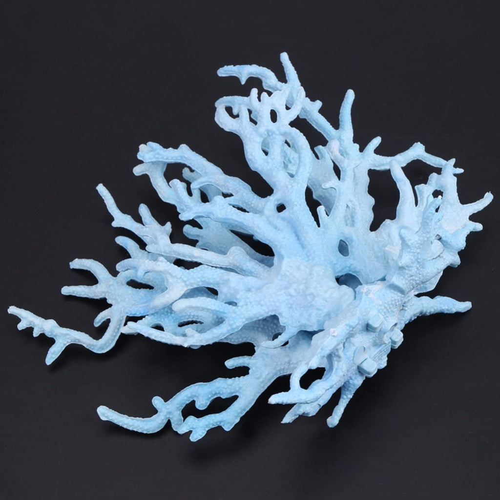 Aquarium Coral Ornament Resin Coral Reef Decor Artificial Aquarium Plants Landscape Fish Tank Accessories Decorations, Blue