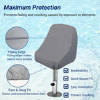 Waterproof Fade Resistance Helm Helmsman Bucket Boat Seat Cover; Single Boat Seat Cover 56×61×64CM Grey