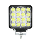 2 Piece 4 inch Square Led Work Light Bar Driving Pods Floood Beam Work Lamp for Off-Road SUV Boat Jeep ruck
