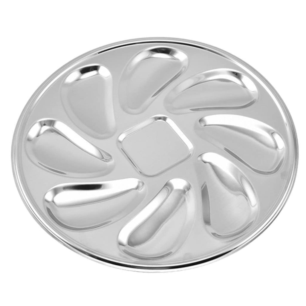 1pc Stainless Steel Oyster Dish Slots Clam Plate Home Oysters Pan Stainless Steel Plate Seafood Food Tray Non Stick Oysters Pan
