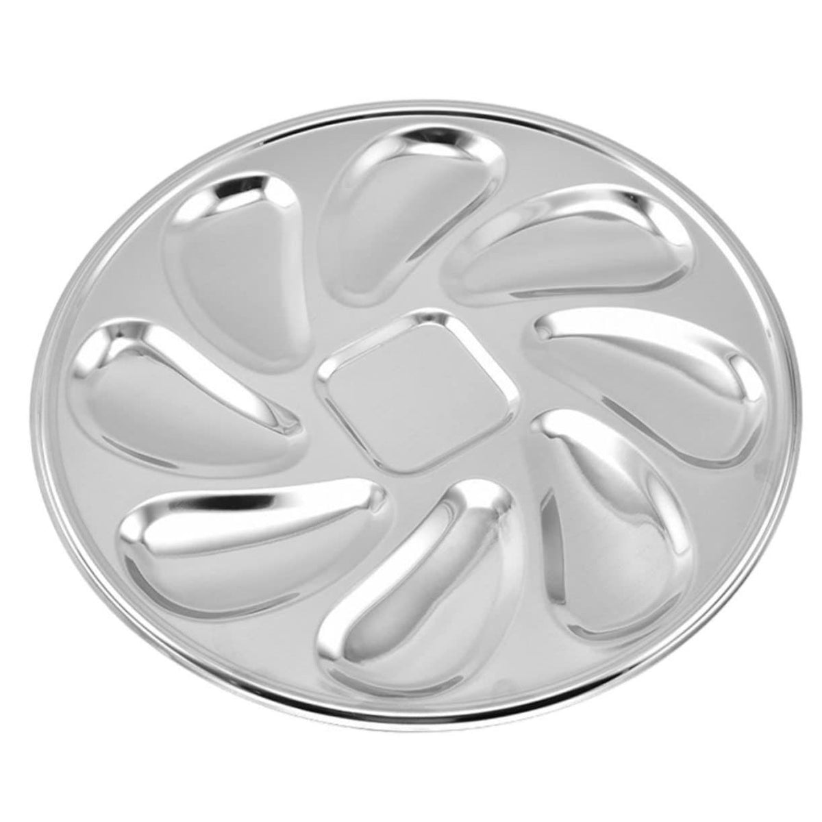 1pc Stainless Steel Oyster Dish Slots Clam Plate Home Oysters Pan Stainless Steel Plate Seafood Food Tray Non Stick Oysters Pan