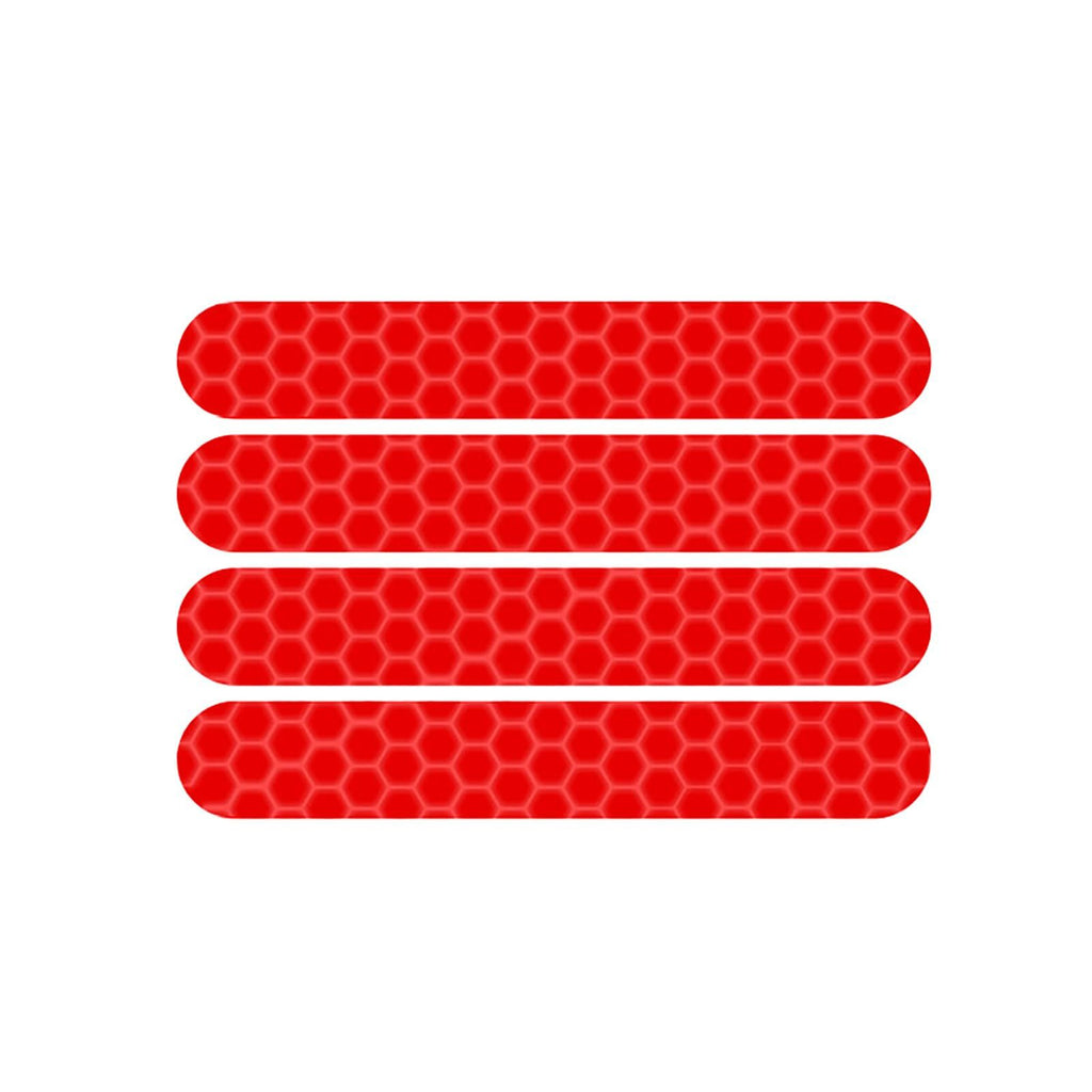 4ps rear wheel cover reflective sticker compatible with electric scooter red sticker left/right accessory reflective sticker