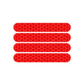 4ps rear wheel cover reflective sticker compatible with electric scooter red sticker left/right accessory reflective sticker