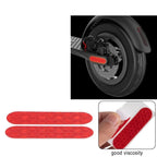 4ps rear wheel cover reflective sticker compatible with electric scooter red sticker left/right accessory reflective sticker