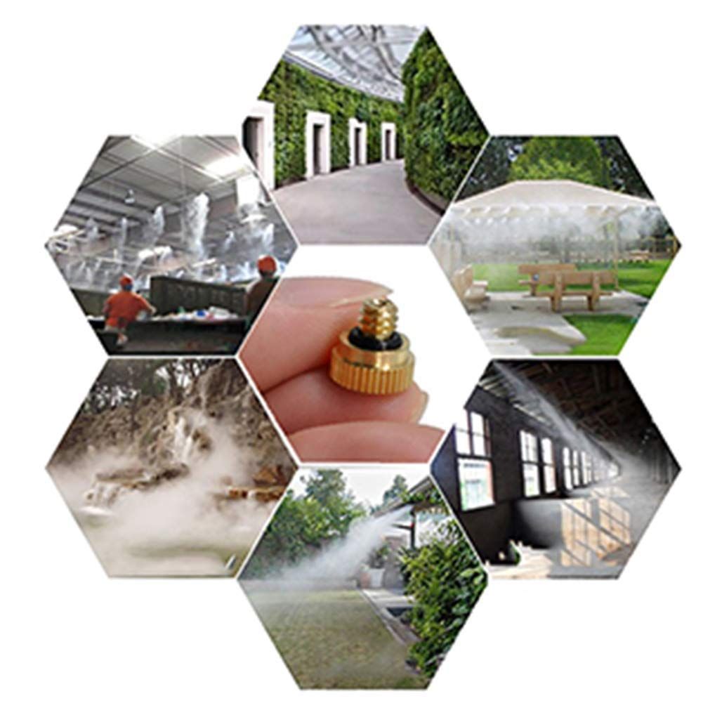 Orifice Dia Replacement Heads Atomizing Mister Sprayer Nozzle for Outdoor Cooling System Greenhouse Landscaping Dust Control