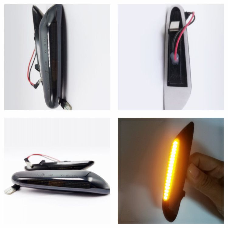 LED Side Turn Signals for 63133418447 63133418448 Fender Side Marker Light Assemblies Front Flowing LED Lamps Lights 2pcs