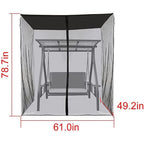 Swing Mosquito Netting, Mosquito Mesh Screen, Outdoor Rectangle with Zipper Opening and roof Waterproof Tent(155*125*200cm)