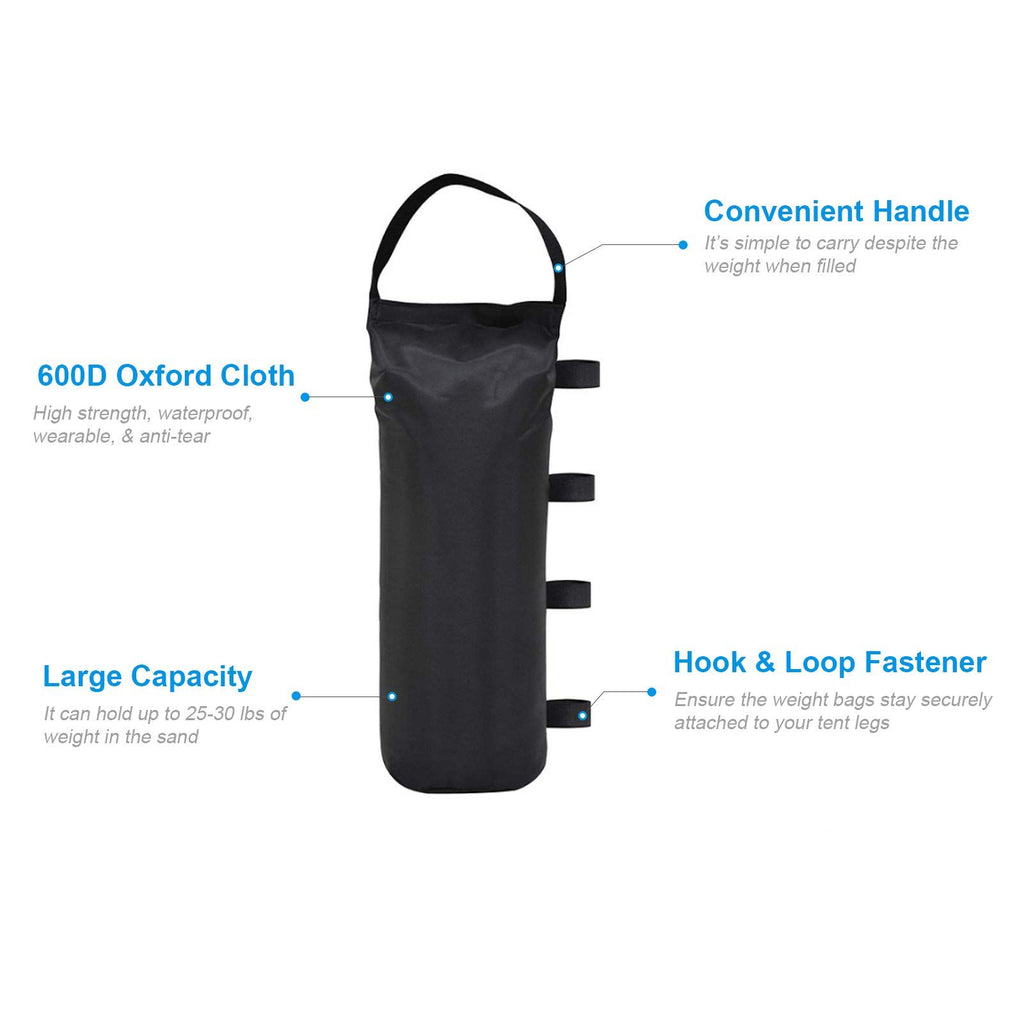 Canopy Weights Sand Bags for Canopy Outdoor Advertising Tent Sunshade Fixed Windproof Pop up Tent（No Sand）