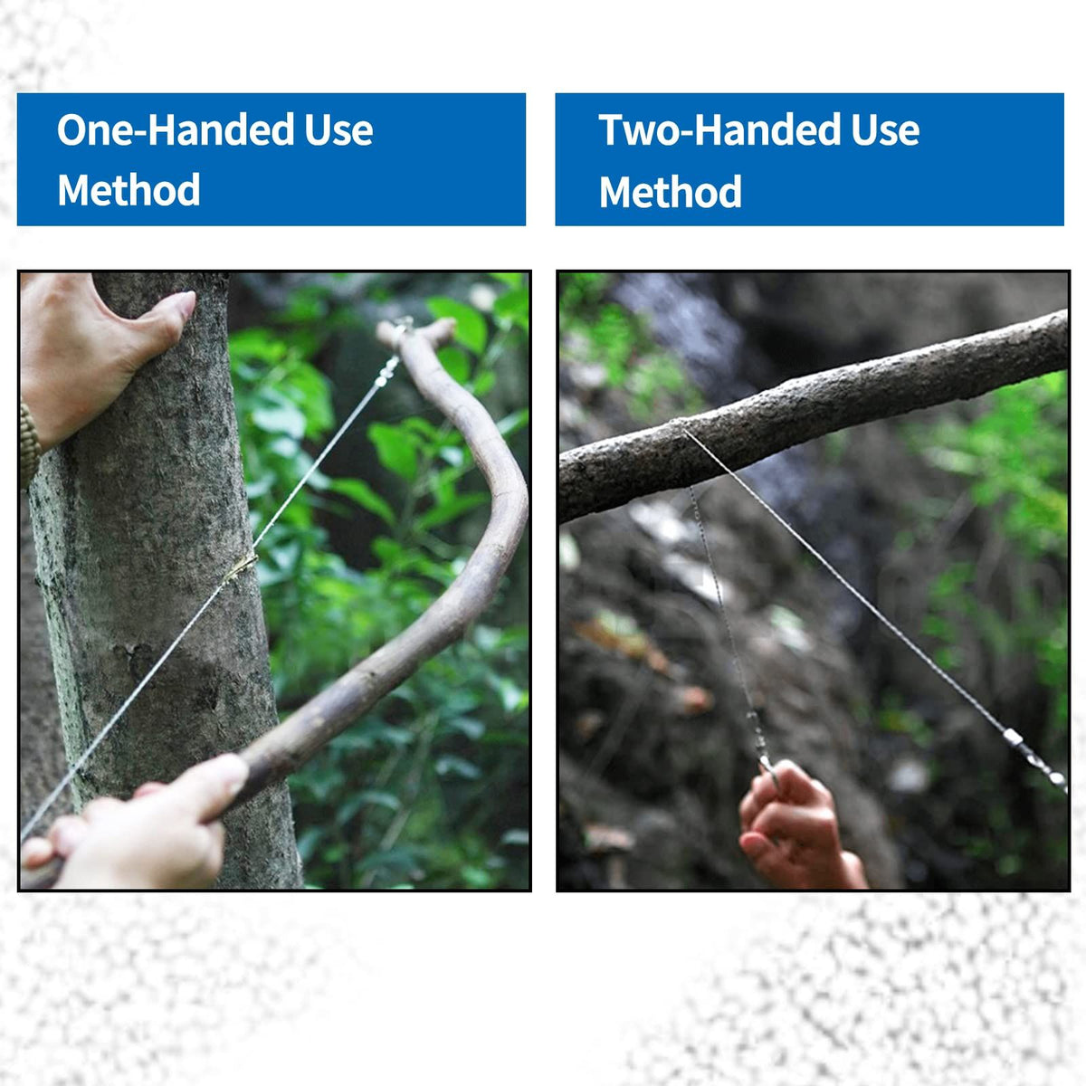 Survival Wire Saw Outdoor Emergency Mini Hand Pocket Stainless Steel Serrated Cutting Cable Travel Chainsaw for  Hiking Hunting