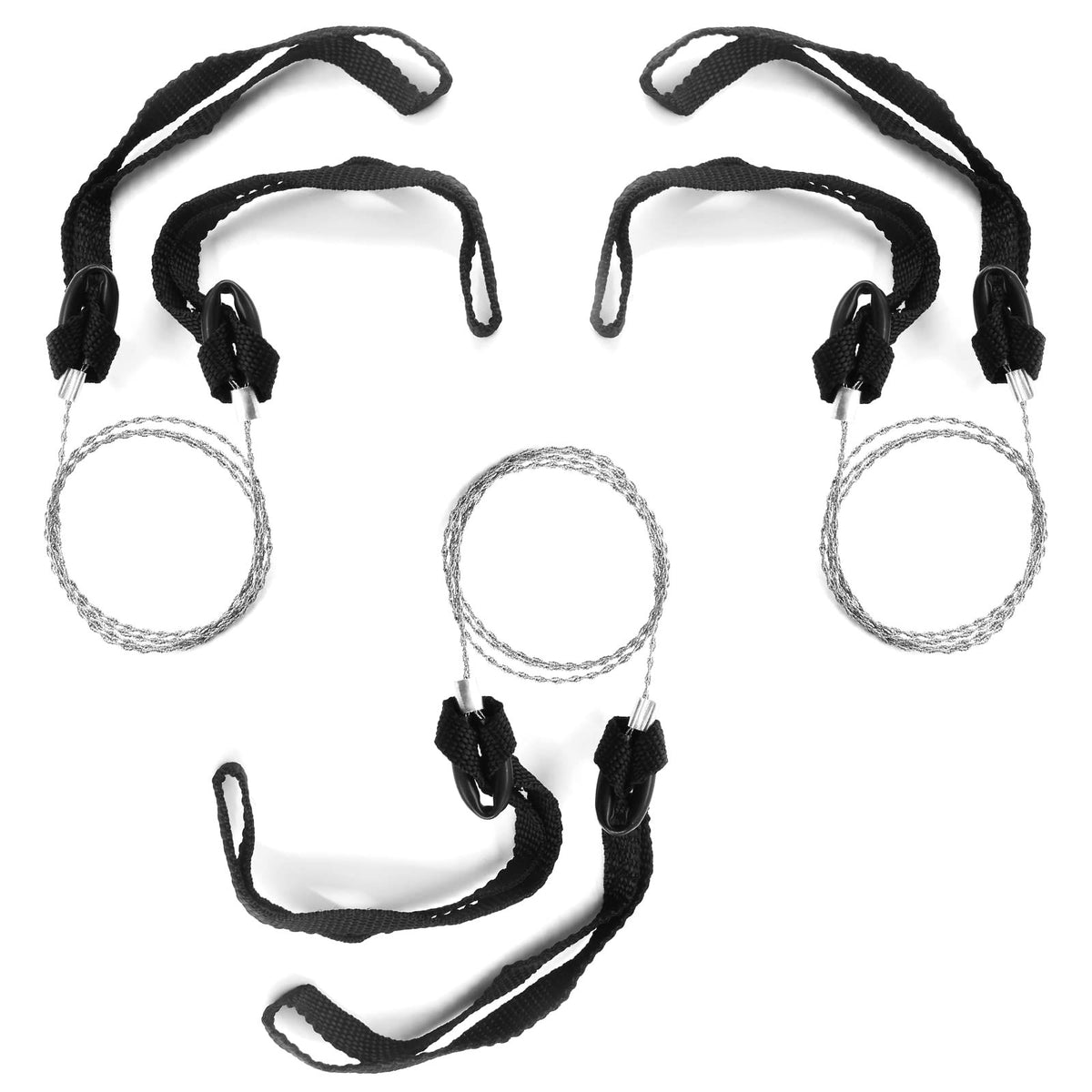 3 PC Camping Wire Saw Mini Backpacking Saw, Cable Cutting String Bone Rope Saw, Travel Chainsaw for Wood Cutting Hiking Hunting