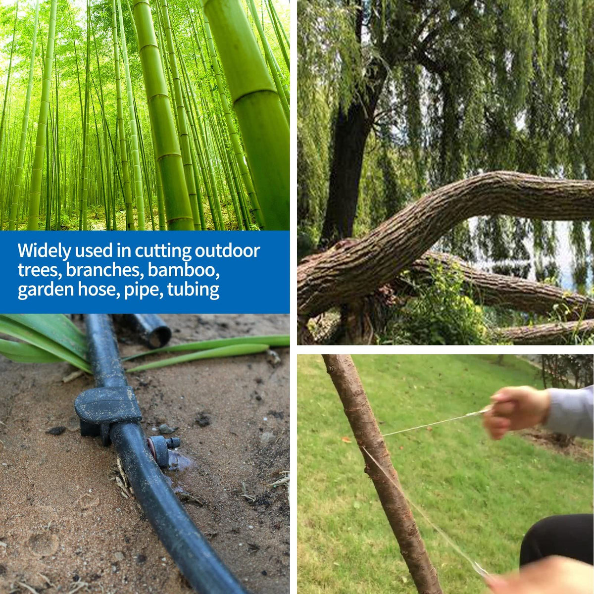 3 PC Camping Wire Saw Mini Backpacking Saw, Cable Cutting String Bone Rope Saw, Travel Chainsaw for Wood Cutting Hiking Hunting