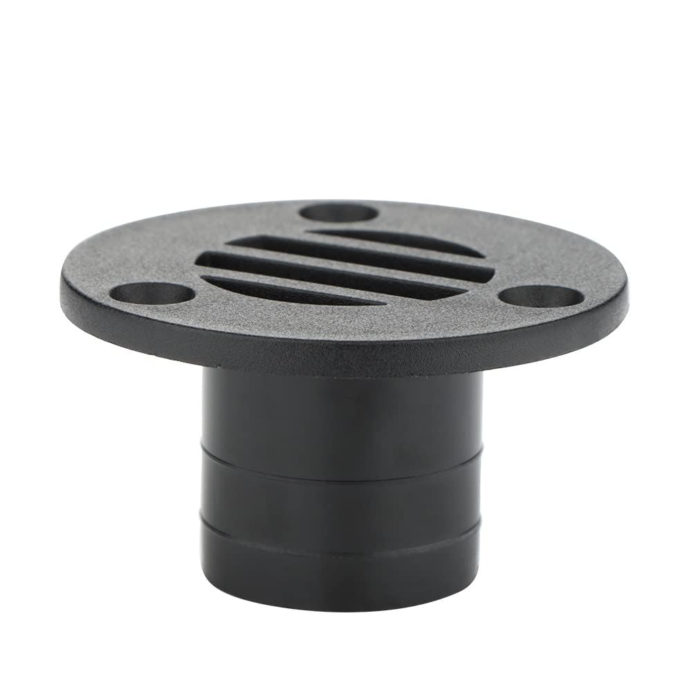 Nylon Boat Floor Deck Drain Fit for Yacht Kayak Deck Drainage  Supplies, Black, Free Mounting Screws